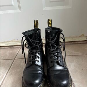 Dr. Martens Shiny Black Lace-Up Boots